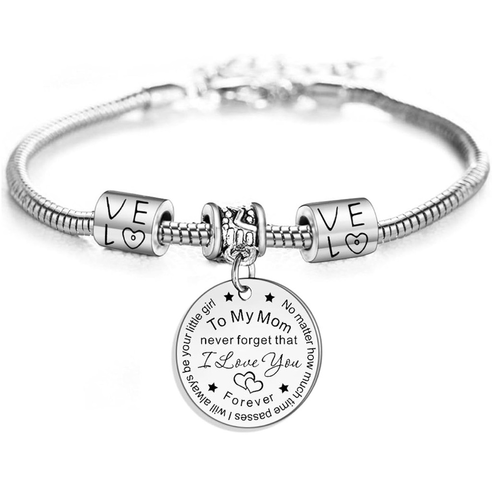 1. 💐Silver Love Charm Bracelet